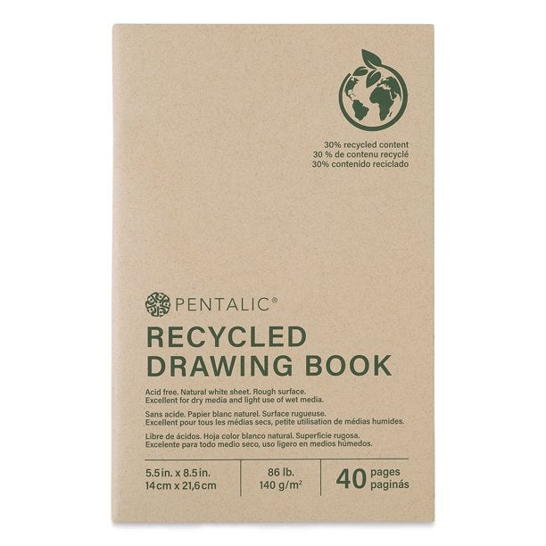 Pentalic Recycled Traveler Sketchbooks, Gold